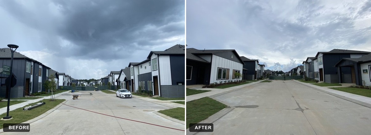 Townhome Alley — Before & After